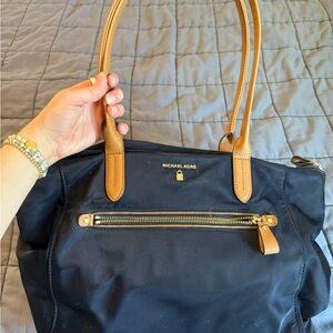 Michael Kors Navy and Tan Women's Bag